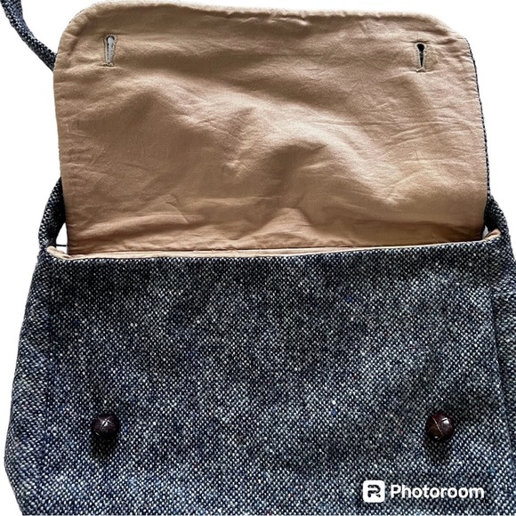 Vintage Hanna Hats of Donegal 100% Pure New Irish Wool Bag in Gray - Picture 5 of 13